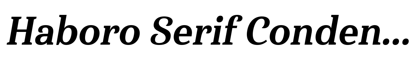 Haboro Serif Condensed Extra Bold Italic